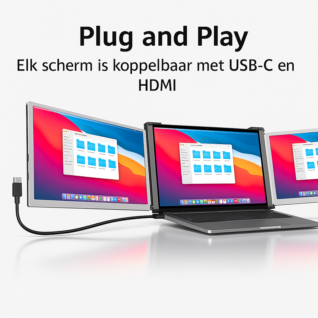 Renab Portable Monitor - Tri-Screen