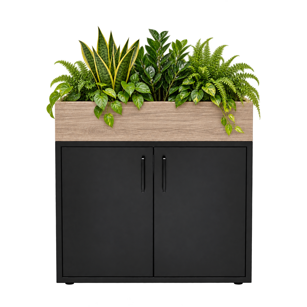 Kast met plantenbak 2 deuren