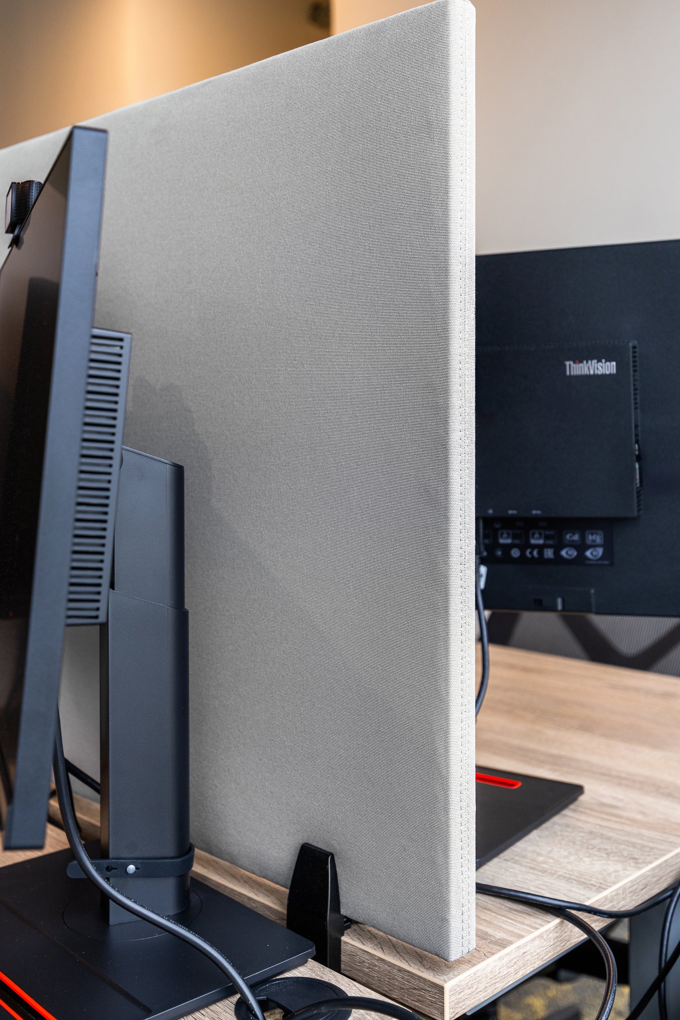 Acoustic desk divider