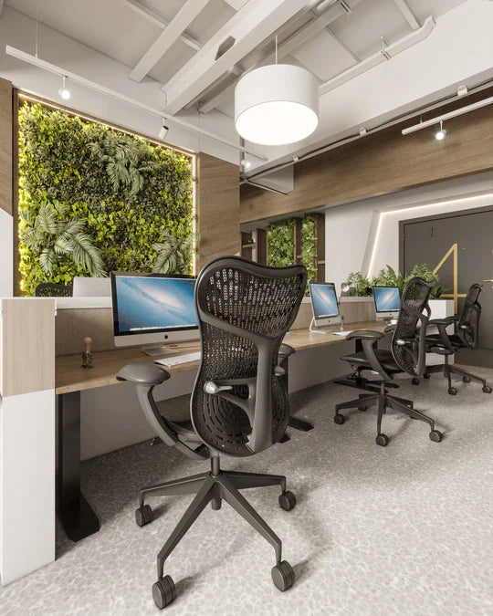 Farbe und Produktivität mit Büromöbeln 