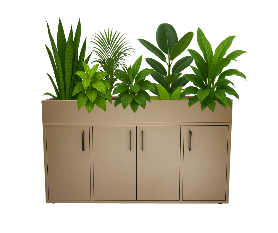 Cabinet with a plant box - Rosa