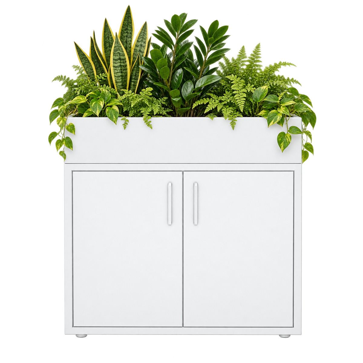 Kast met plantenbak 2 deuren