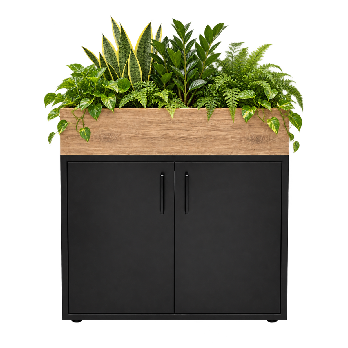 Kast met plantenbak 2 deuren