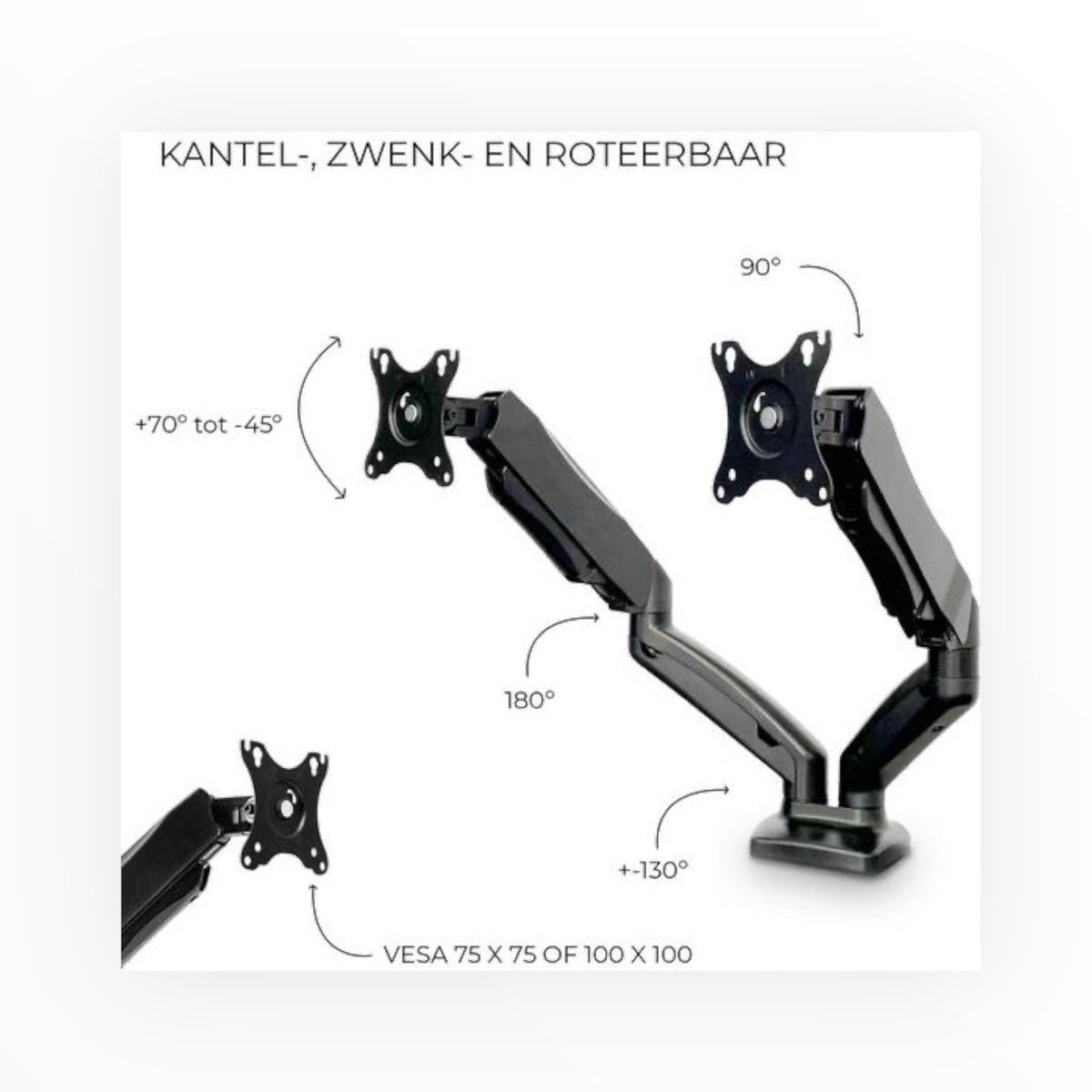Renab - Double monitor arm - Office-Interior