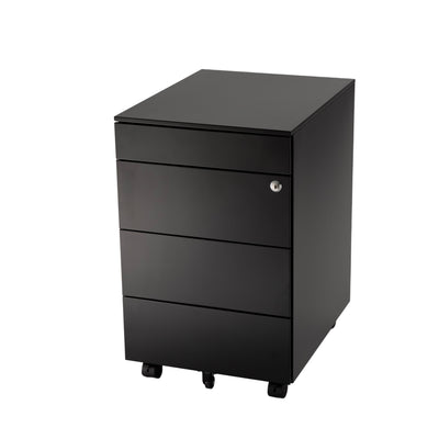 Mobile filing cabinet with pen tray