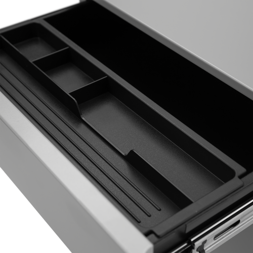 Mobile filing cabinet with pen tray