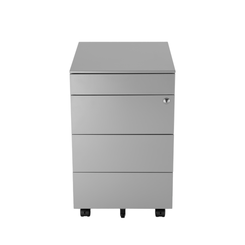 Mobile filing cabinet with pen tray