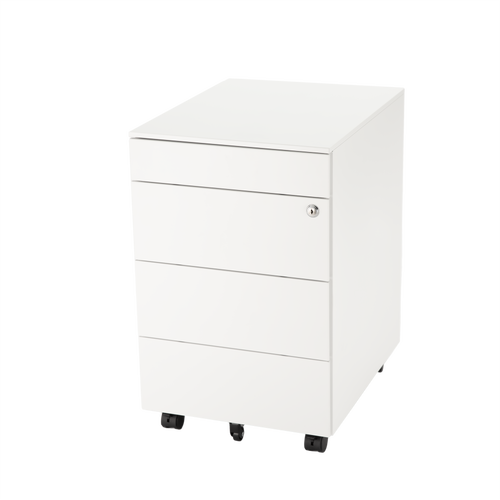 Mobile filing cabinet with pen tray