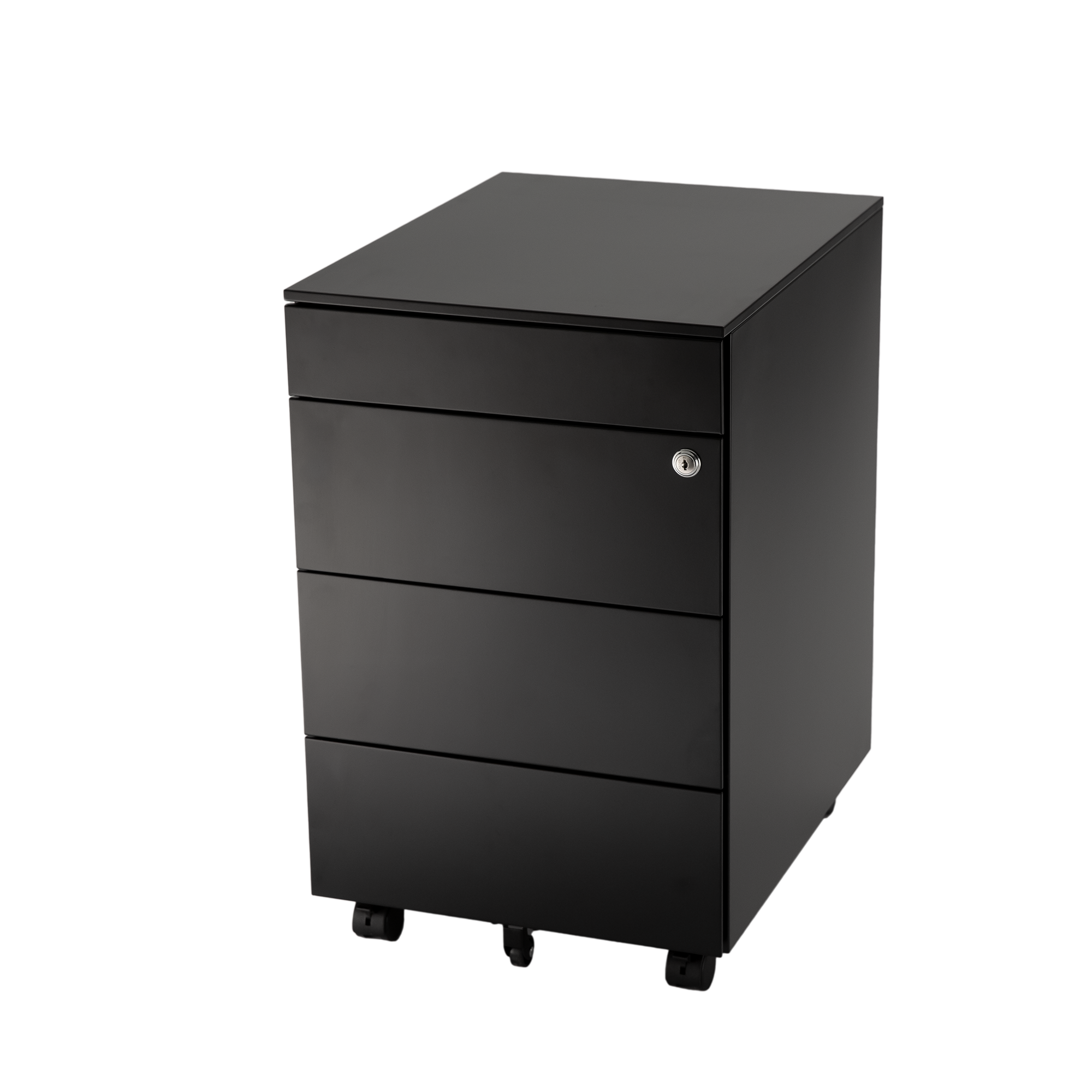 Mobile filing cabinet with pen tray